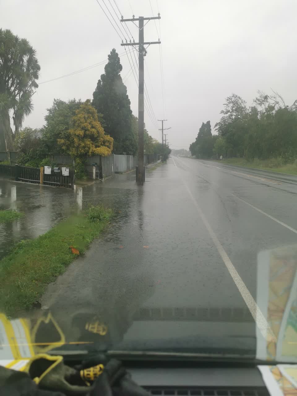 The photograph attached to this flooding report