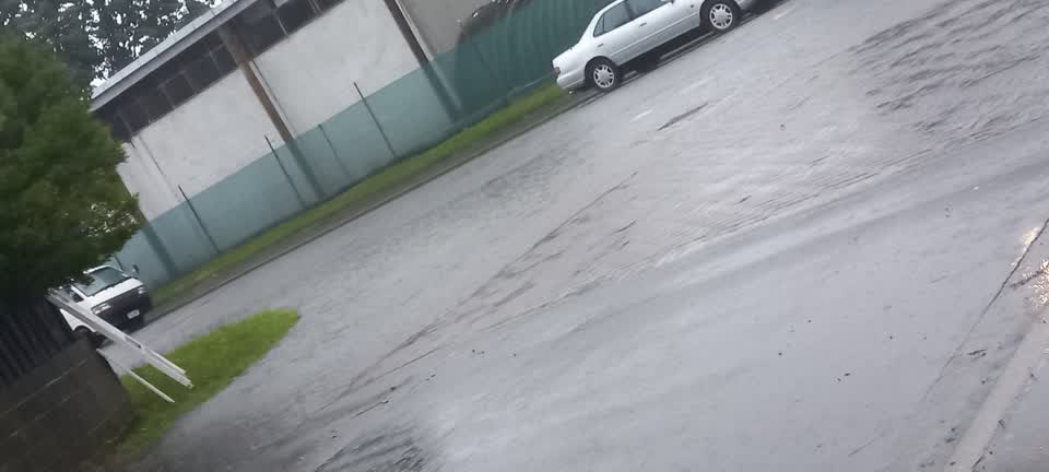 The photograph attached to this flooding report