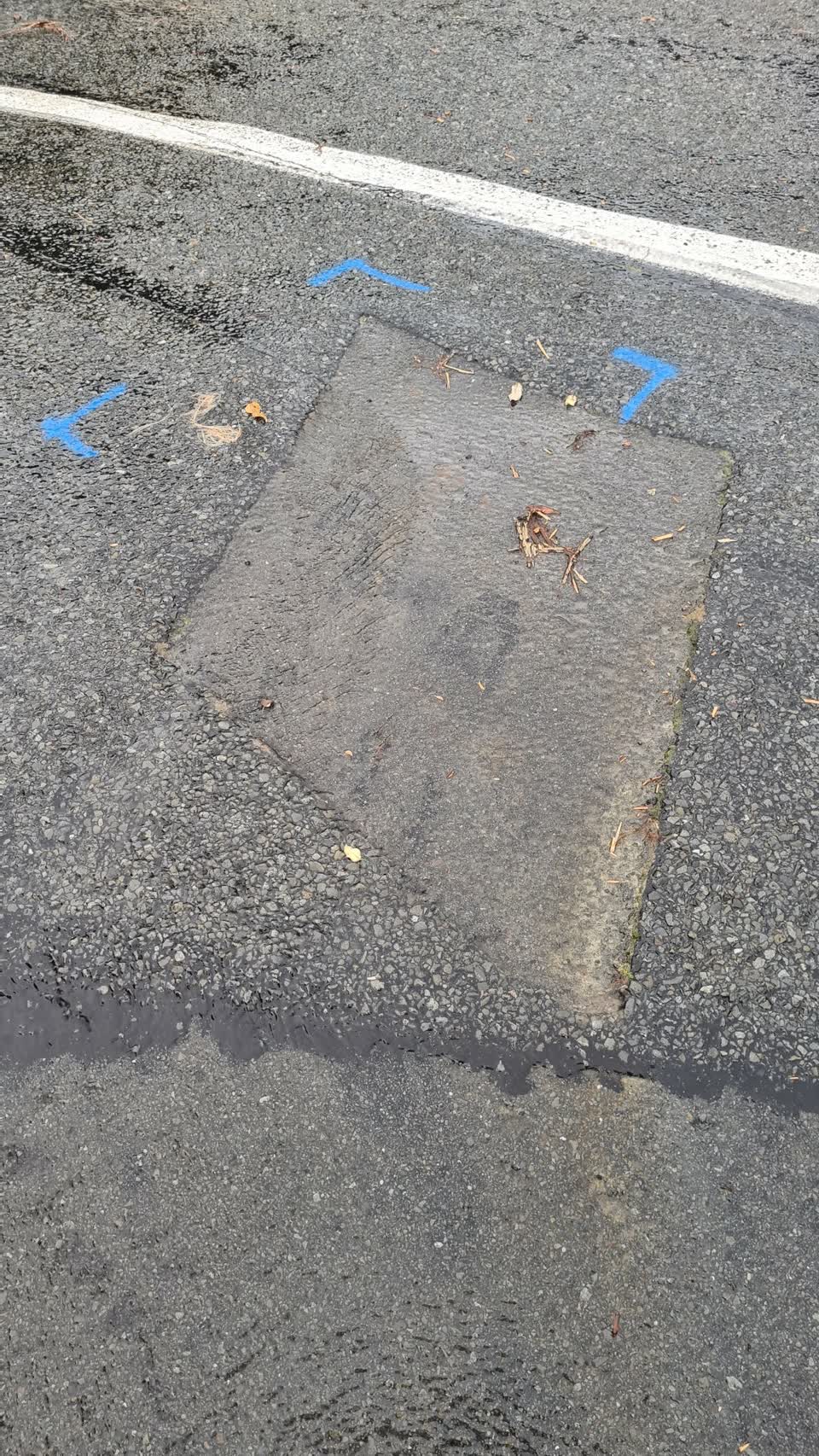 The photograph attached to this water leak report