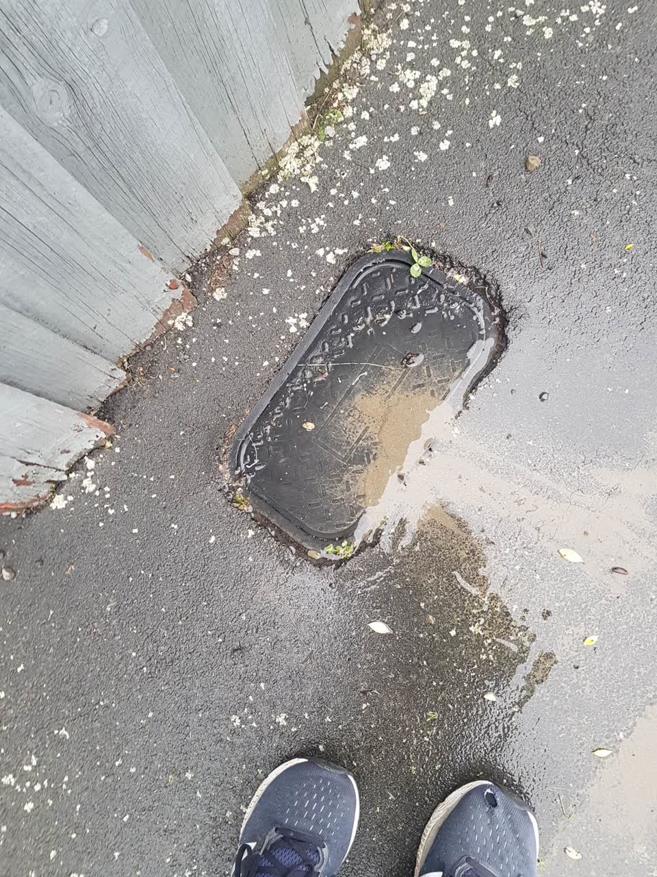 The photograph attached to this water leak report