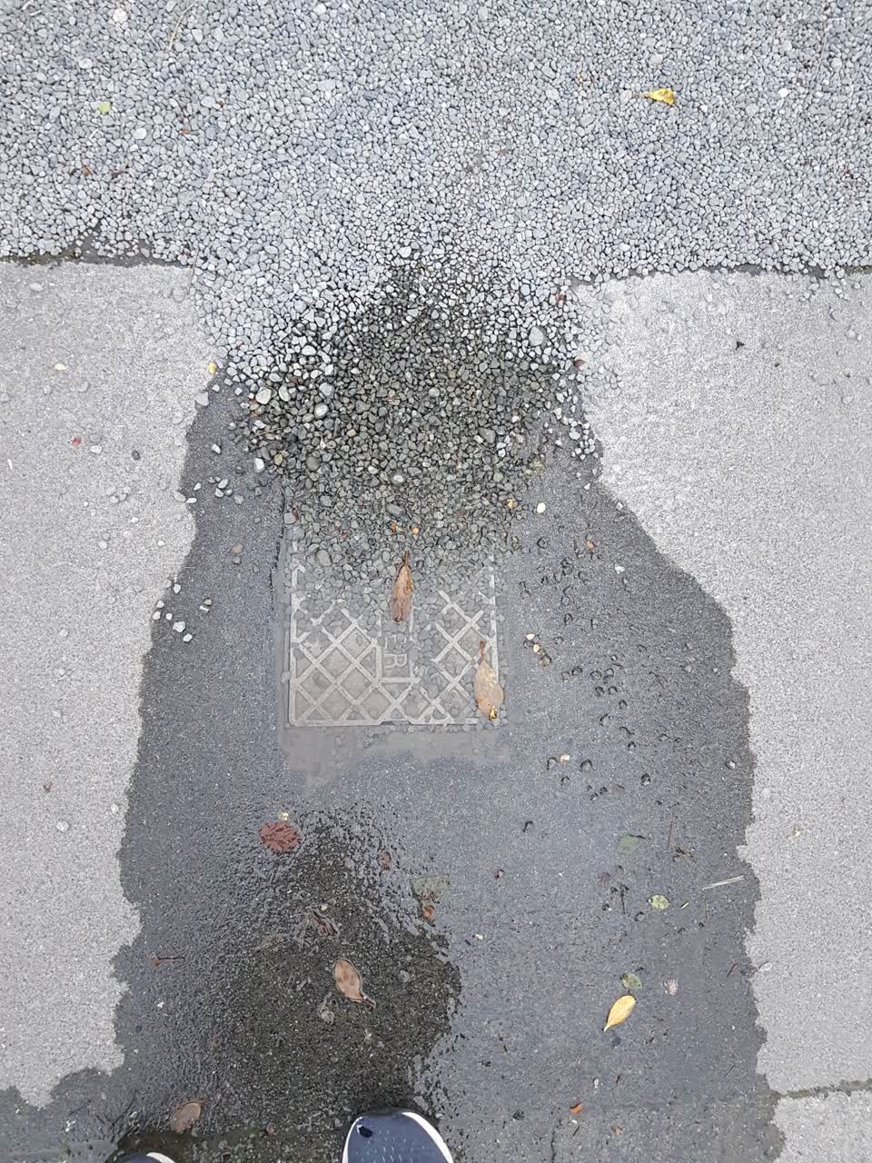 The photograph attached to this water leak report