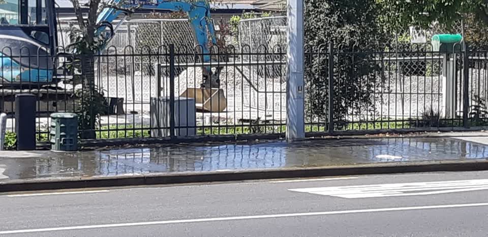 The photograph attached to this water leak report