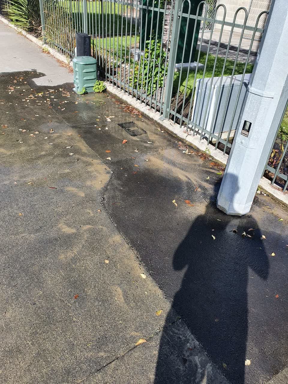 The photograph attached to this water leak report