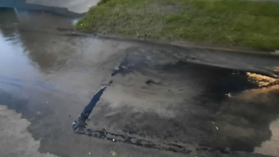 The photograph attached to this flooding report