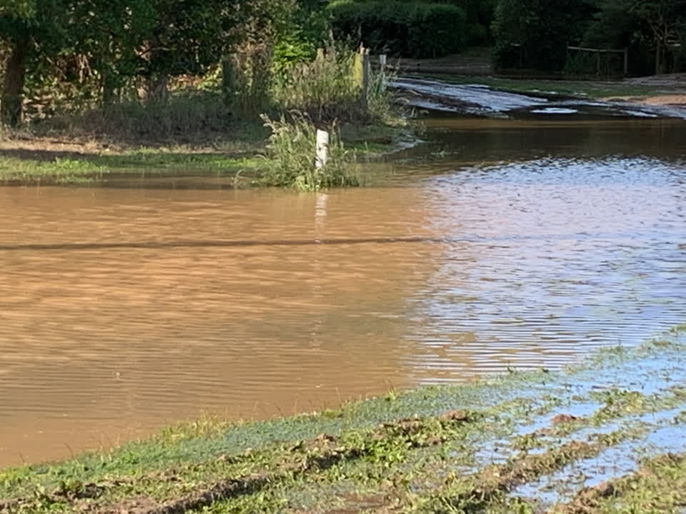 The photograph attached to this flooding report