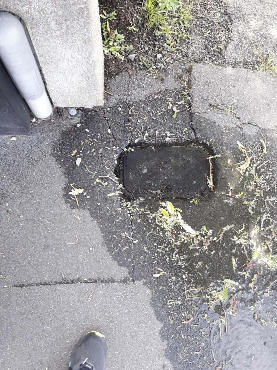 The photograph attached to this water leak report