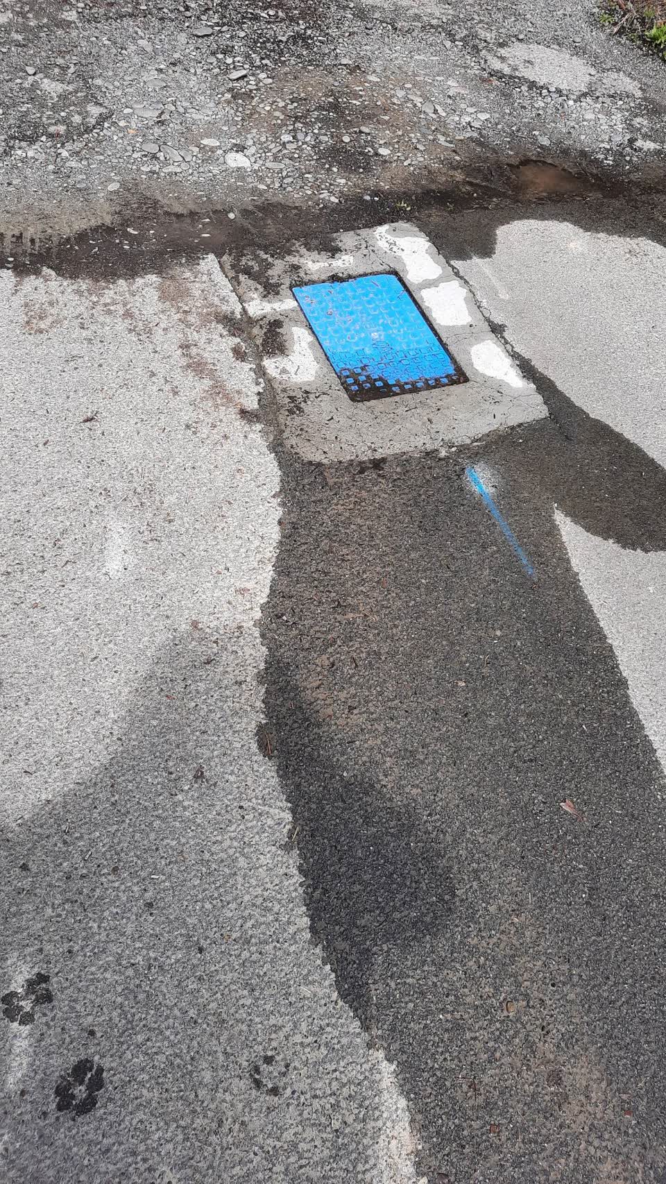 The photograph attached to this water leak report