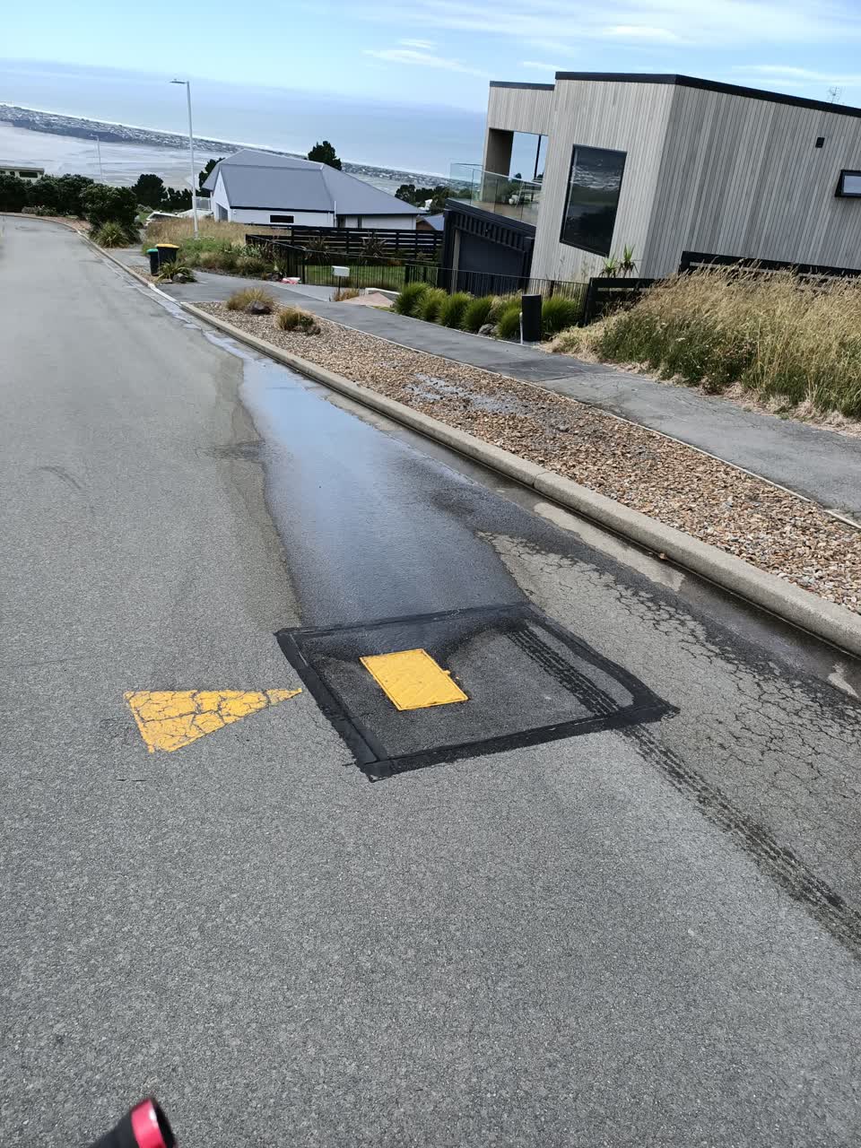 The photograph attached to this water leak report