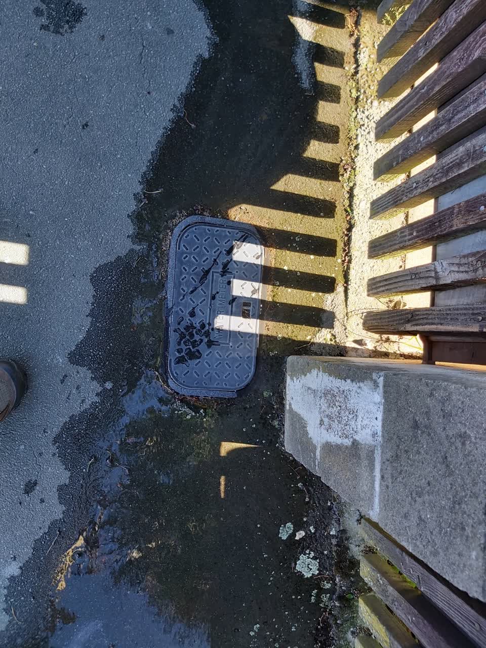 The photograph attached to this water leak report