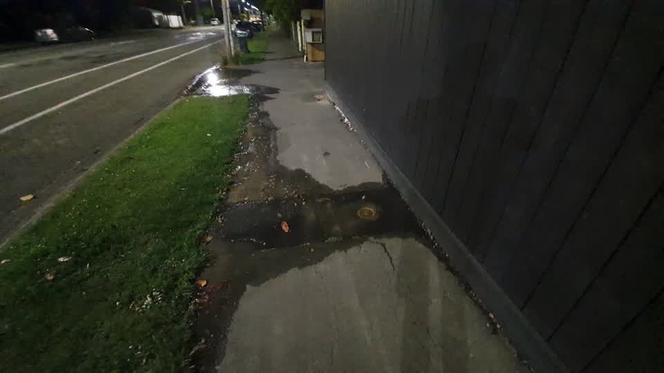 The photograph attached to this water leak report