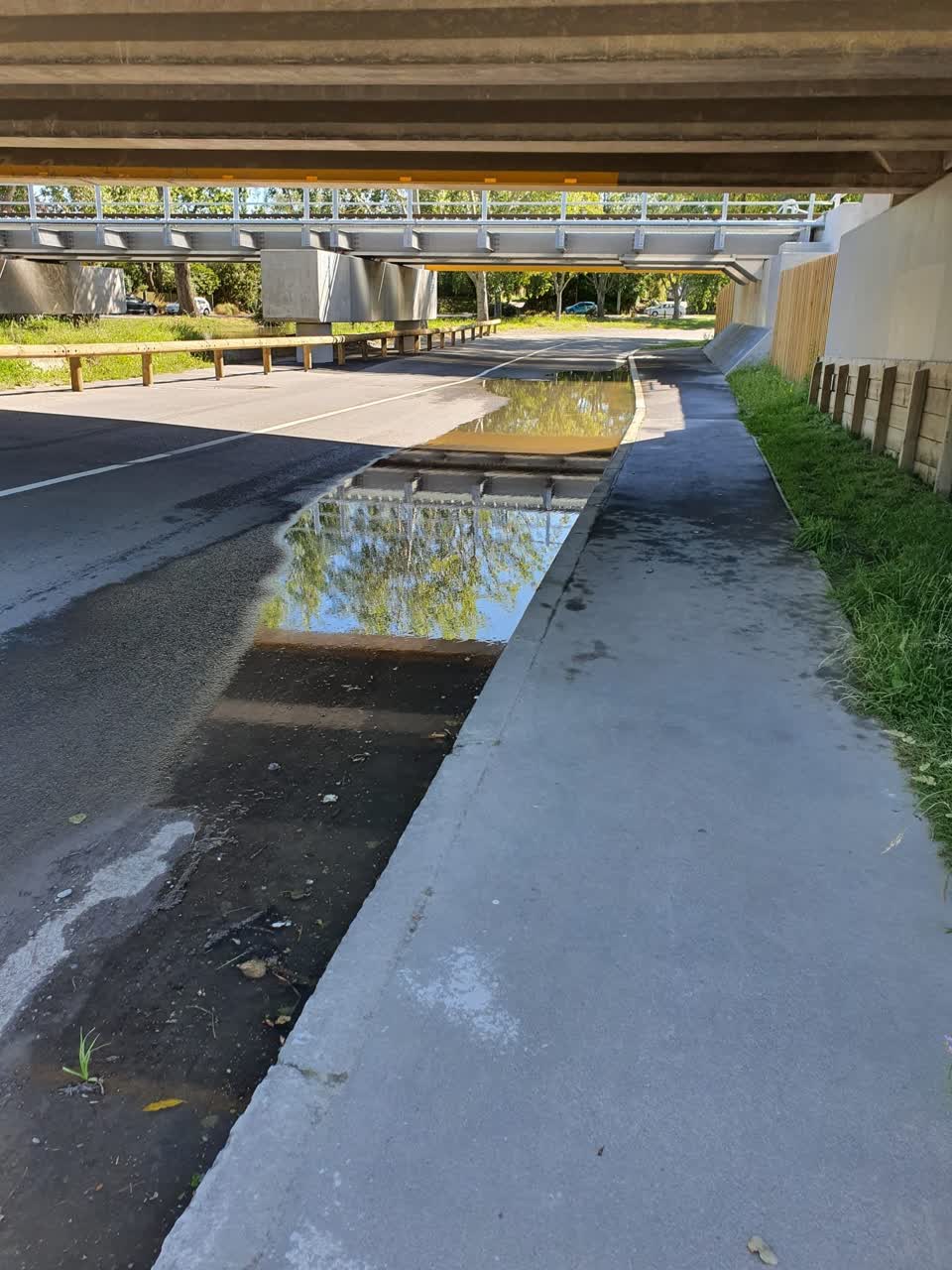 The photograph attached to this flooding report