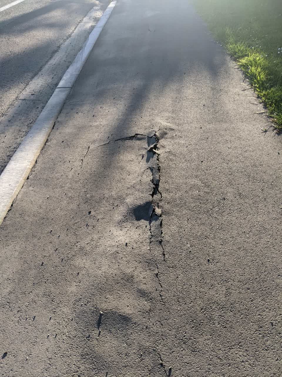 The photograph attached to this roading/streets report