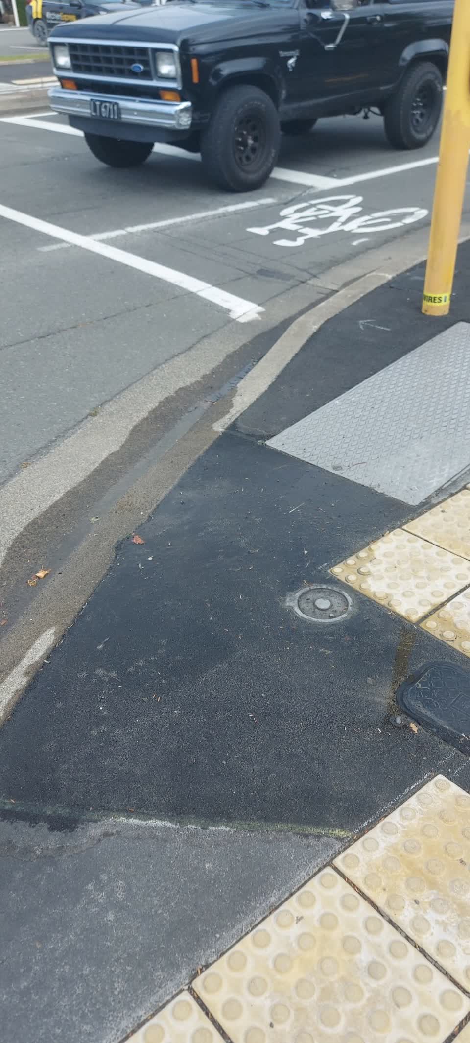 The photograph attached to this water leak report