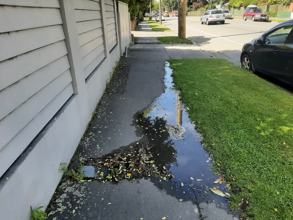 The photograph attached to this water leak report