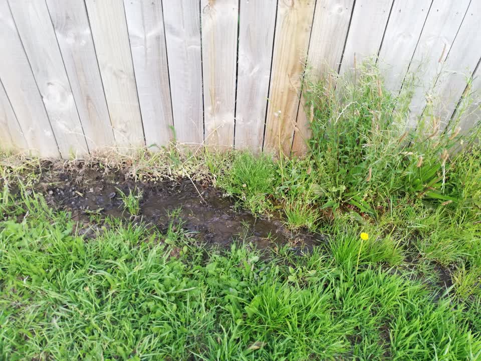 The photograph attached to this water leak report