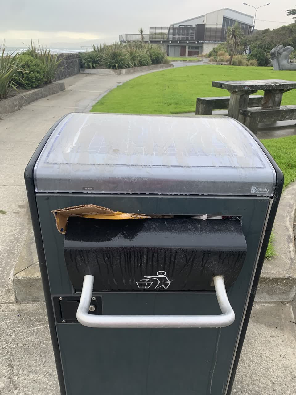 The photograph attached to this rubbish/recycling report