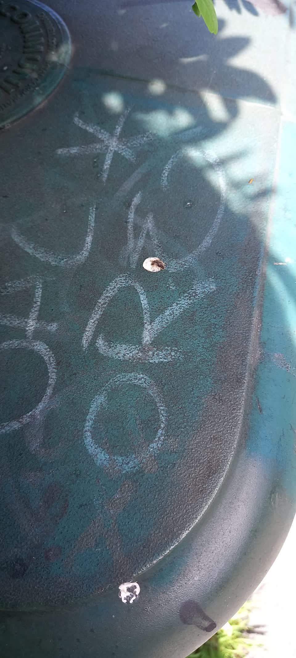 The photograph attached to this graffiti report
