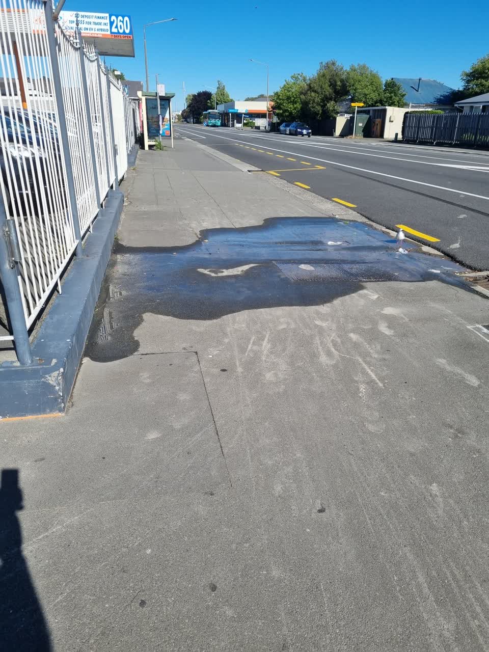 The photograph attached to this water leak report