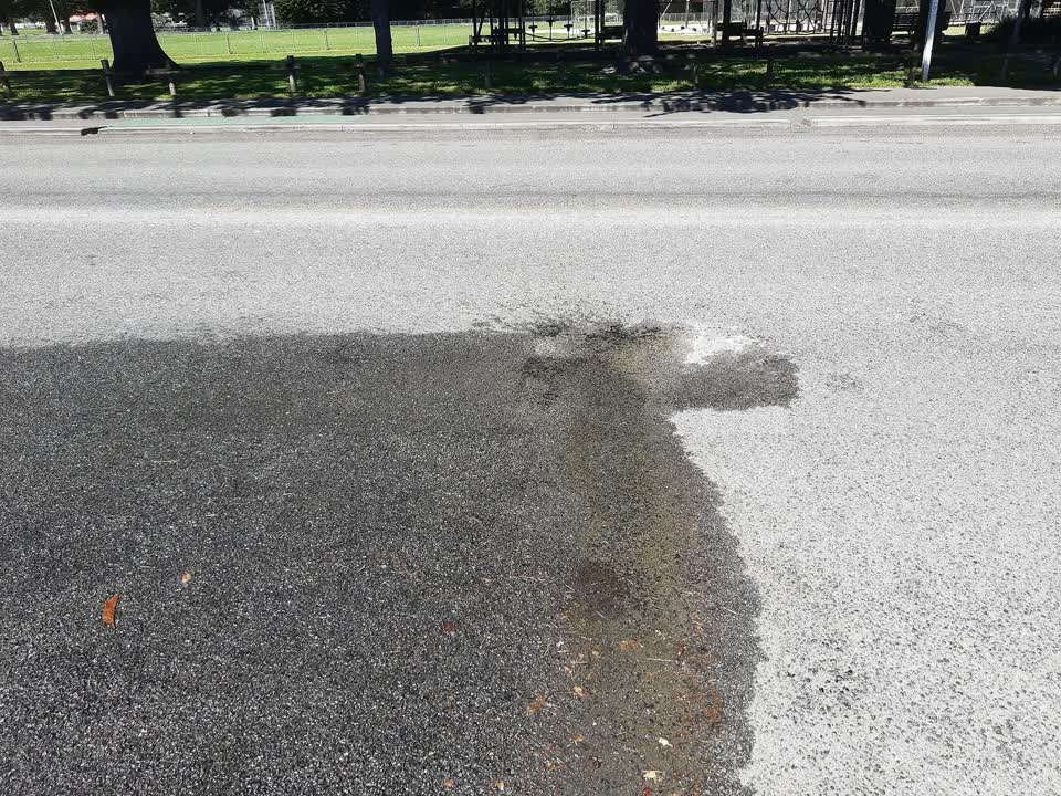 The photograph attached to this water leak report