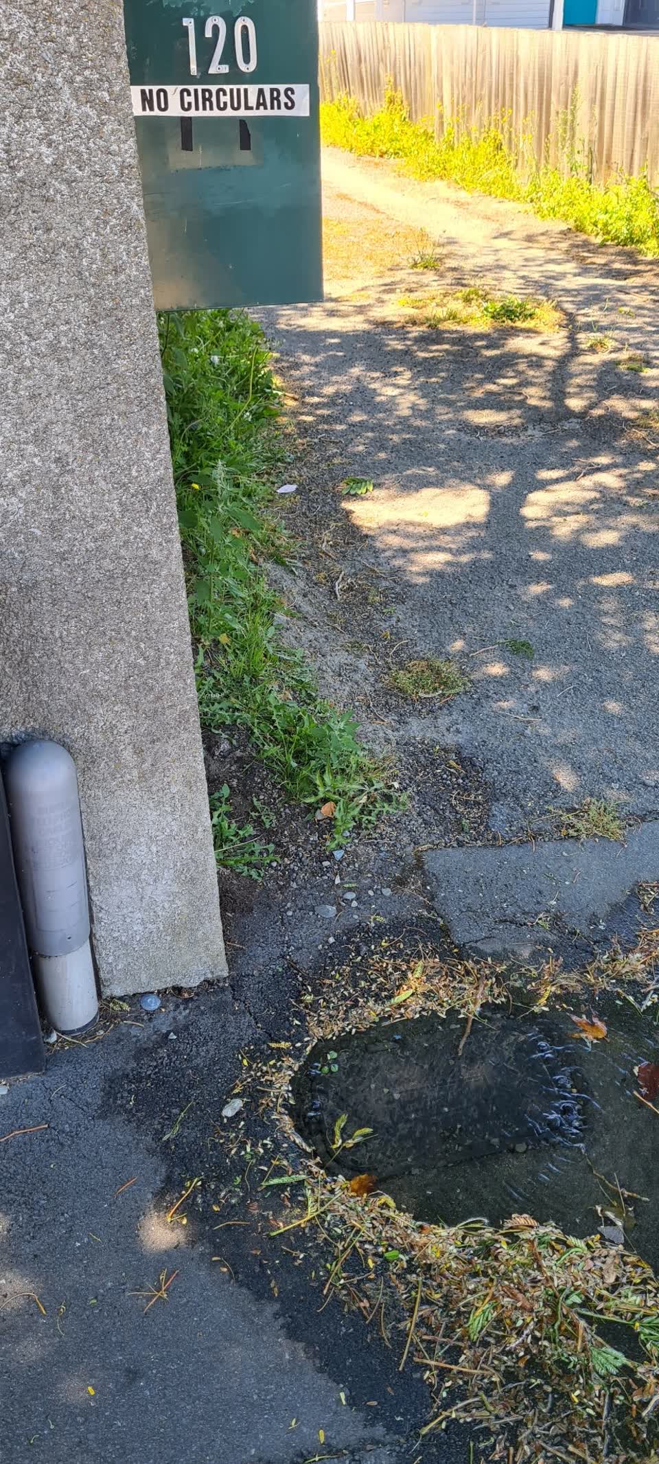 The photograph attached to this water leak report
