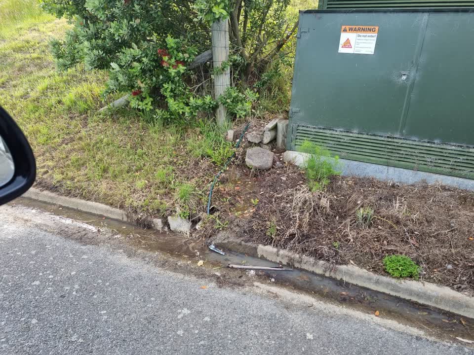 The photograph attached to this water leak report