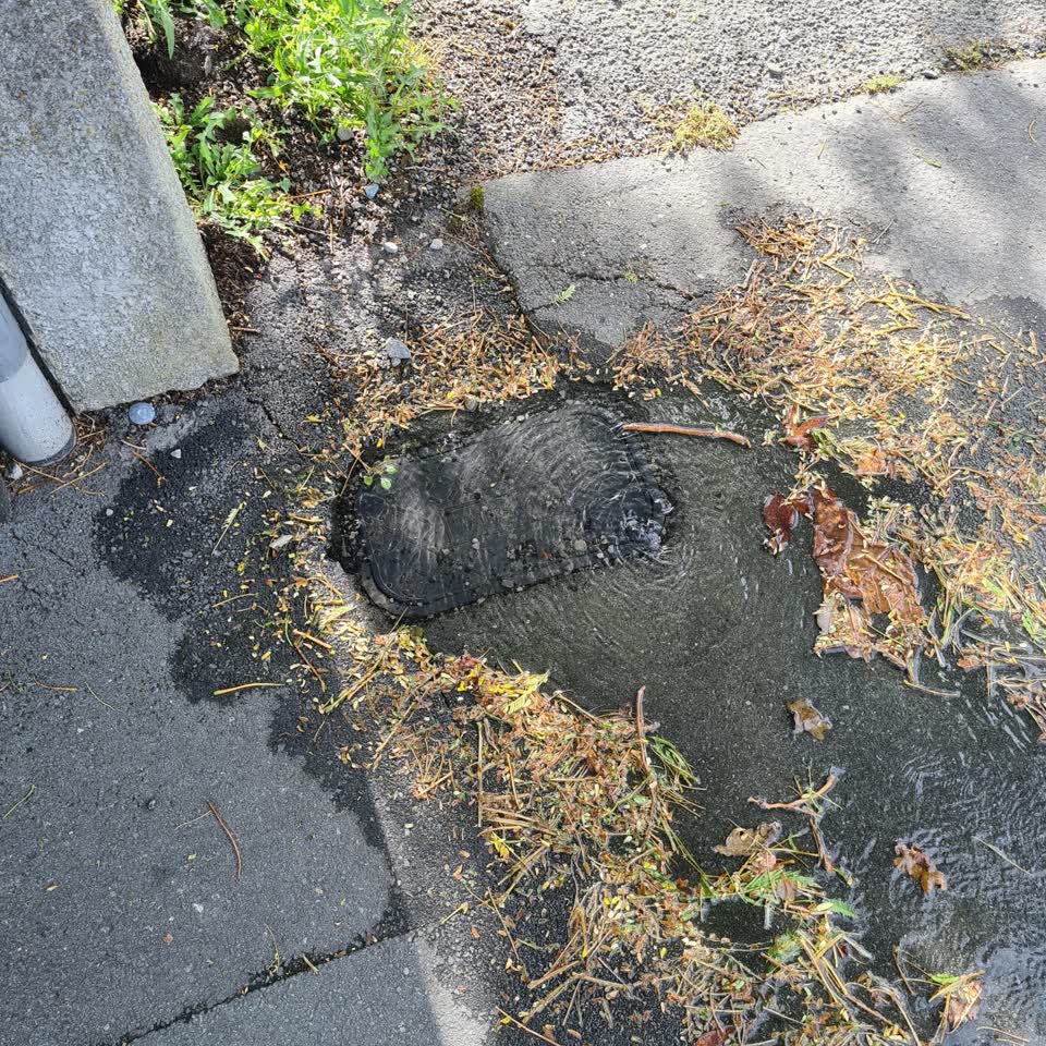 The photograph attached to this water leak report