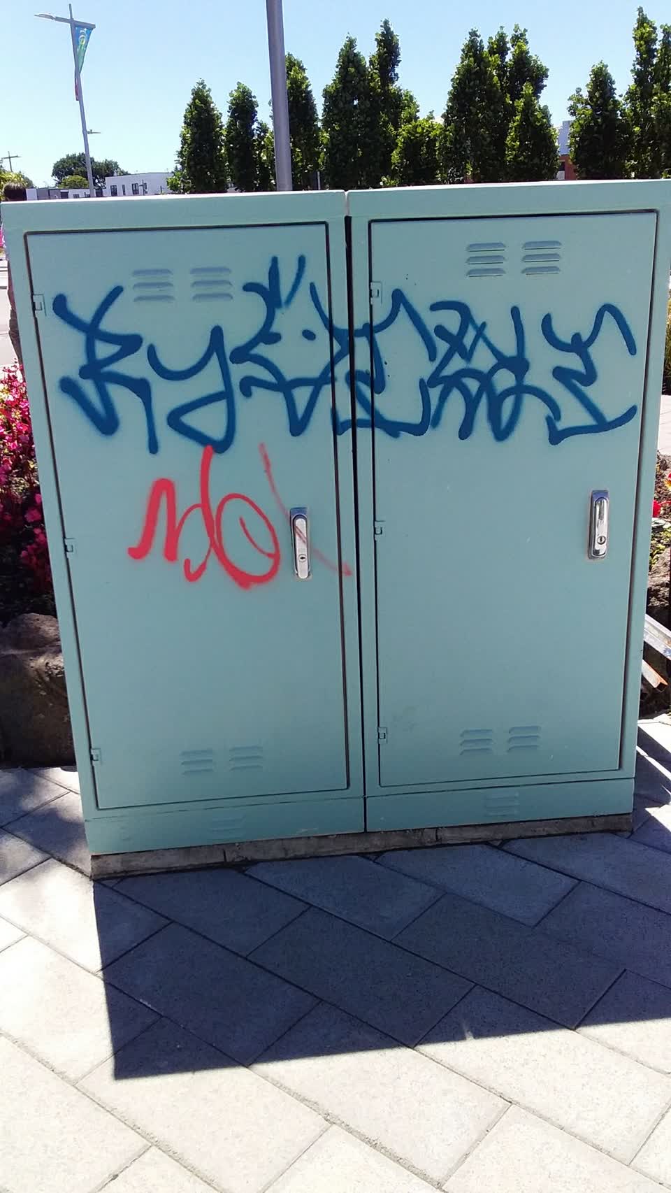 The photograph attached to this graffiti report