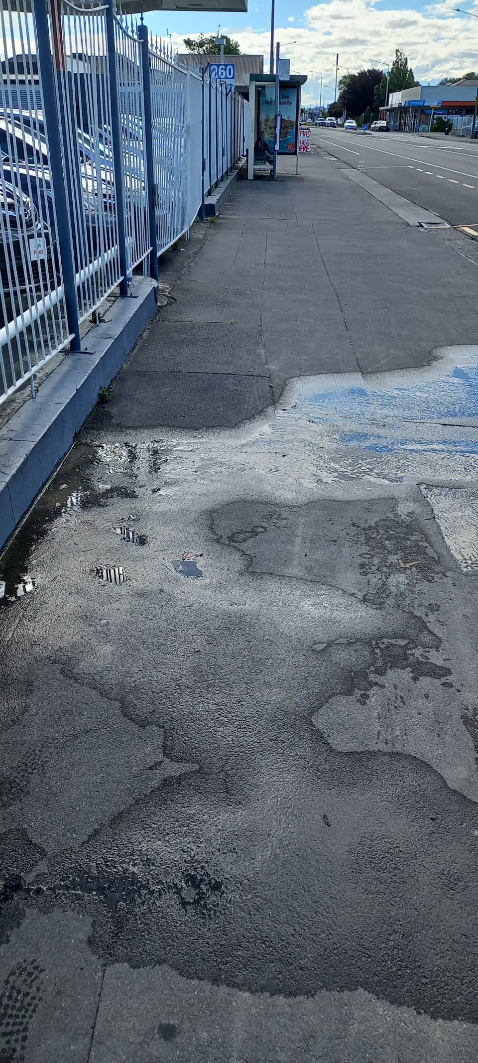 The photograph attached to this water leak report