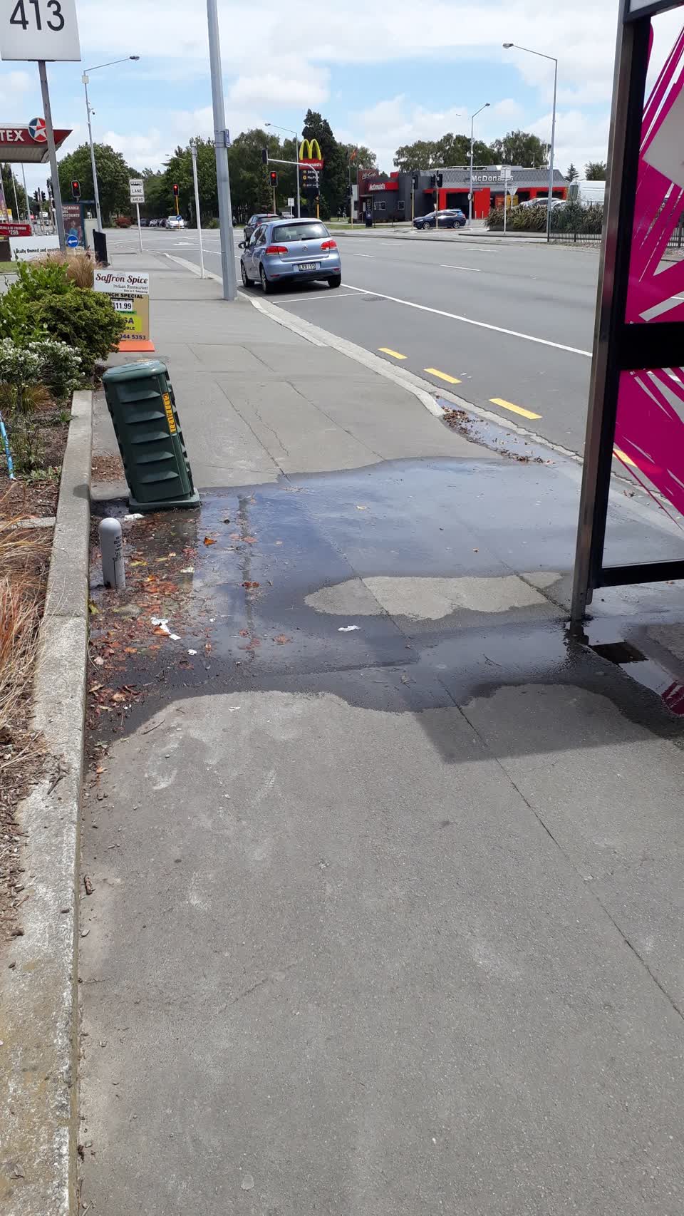 The photograph attached to this water leak report