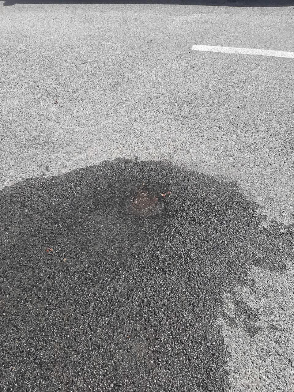 The photograph attached to this water leak report