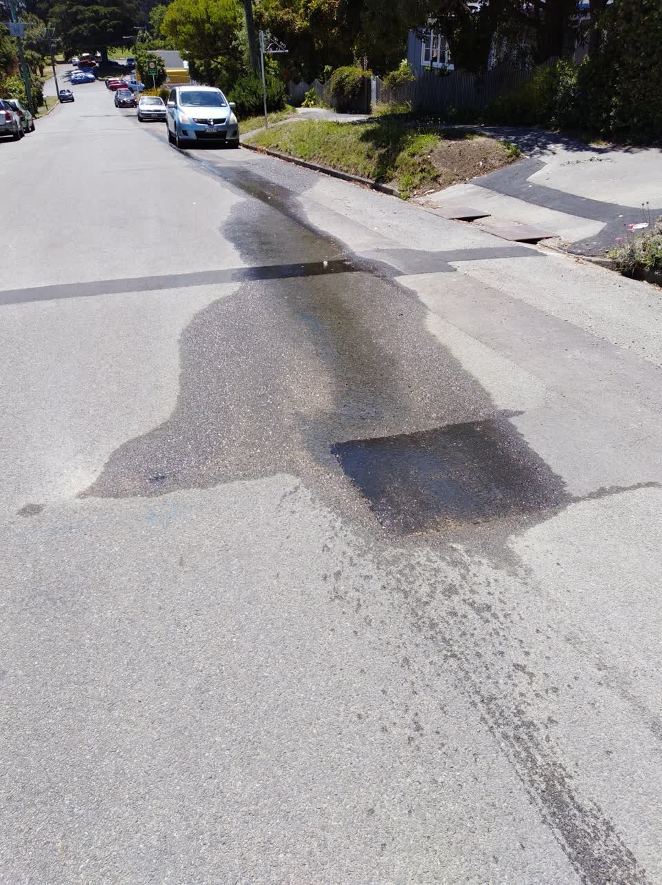The photograph attached to this water leak report
