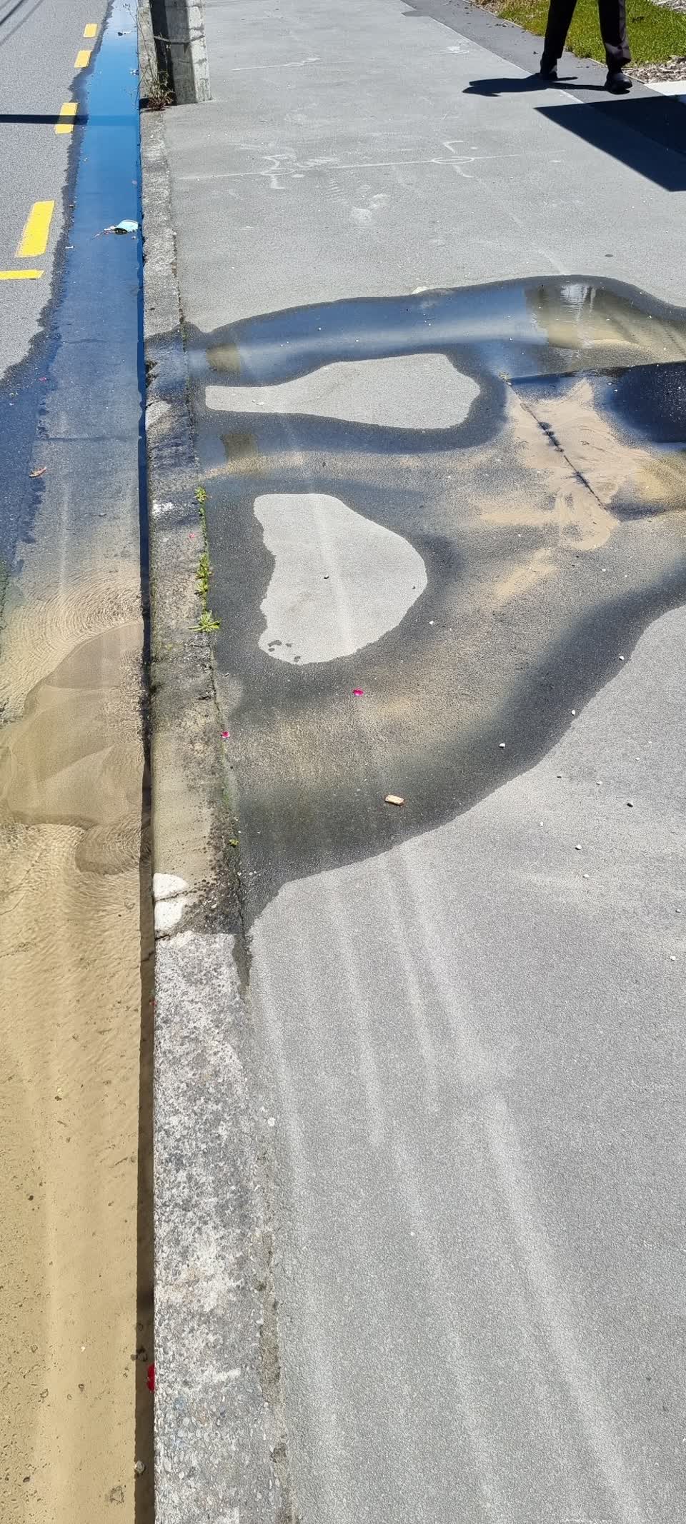 The photograph attached to this water leak report