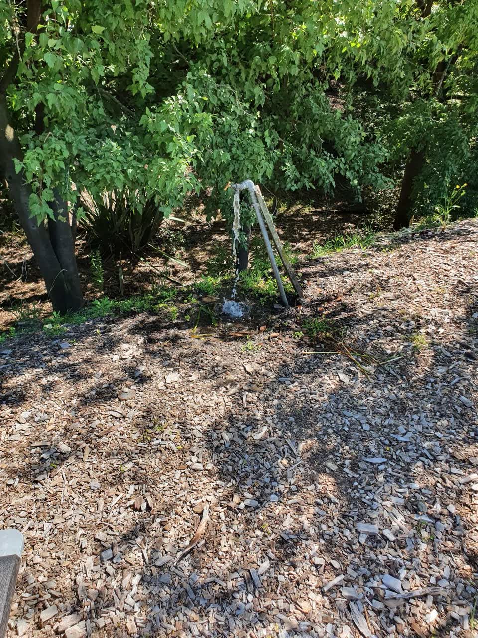 The photograph attached to this water leak report