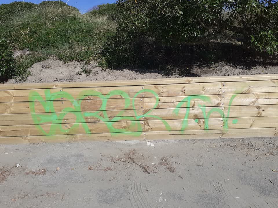 The photograph attached to this graffiti report