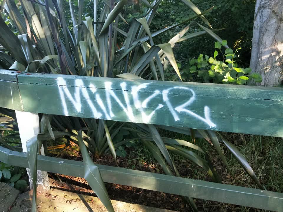 The photograph attached to this graffiti report