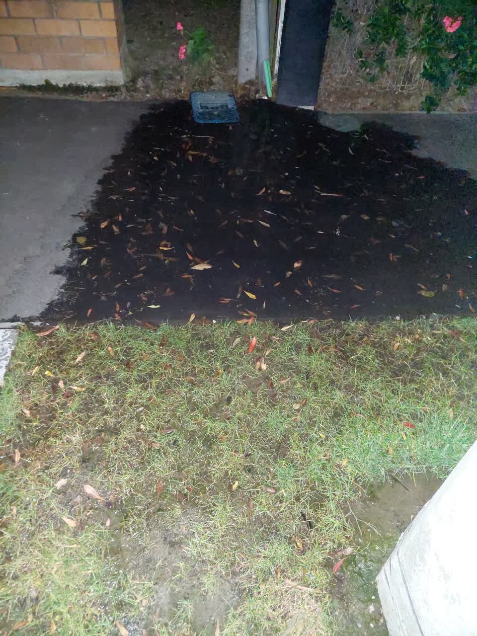 The photograph attached to this water leak report