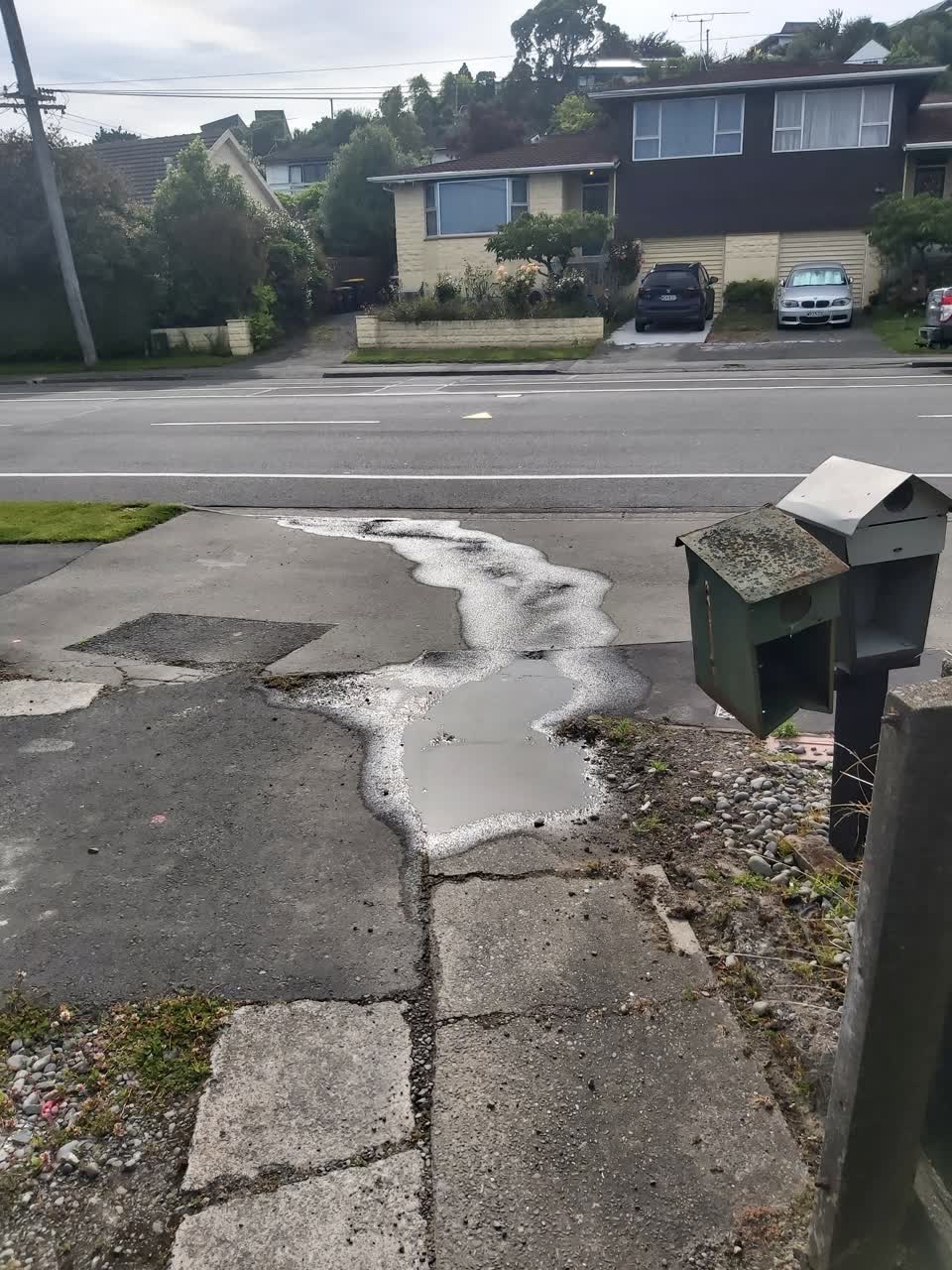 The photograph attached to this water leak report
