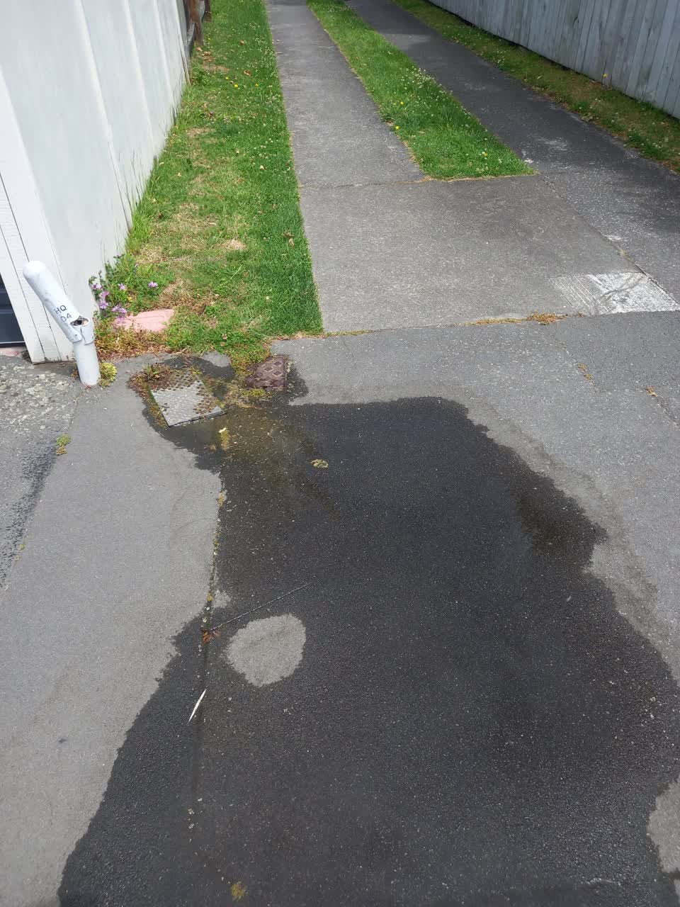 The photograph attached to this water leak report
