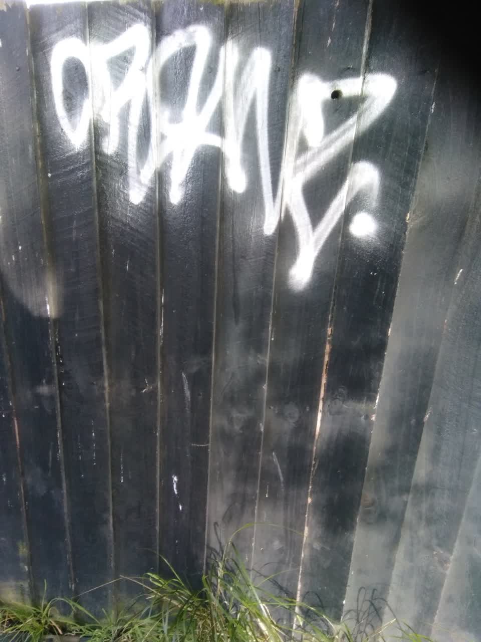 The photograph attached to this graffiti report