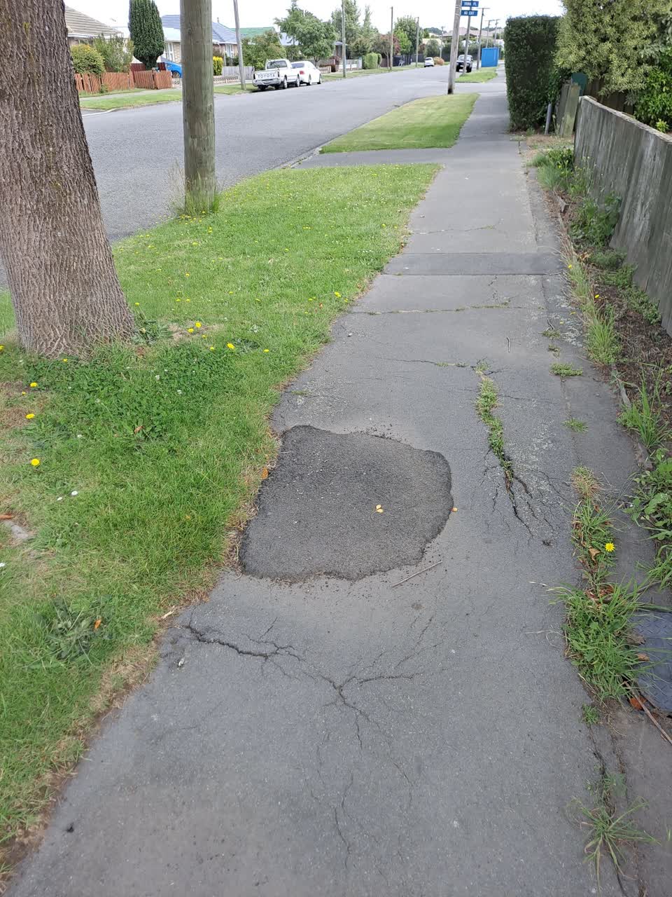 The photograph attached to this roading/streets report
