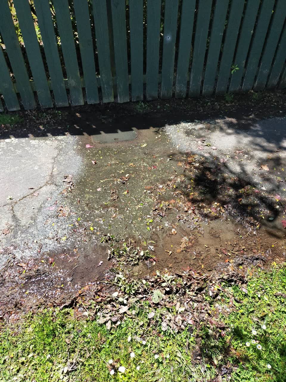 The photograph attached to this water leak report