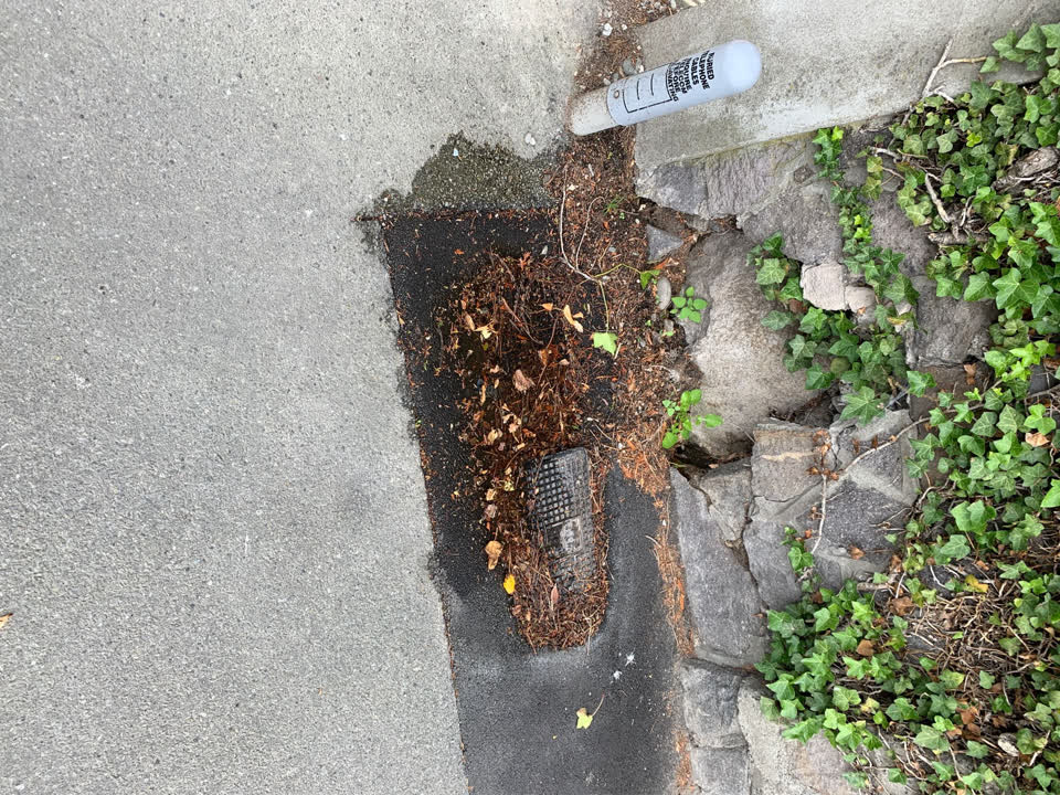 The photograph attached to this water leak report