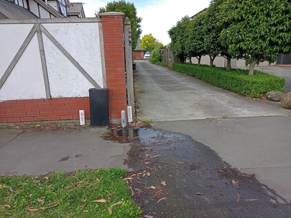 The photograph attached to this water leak report