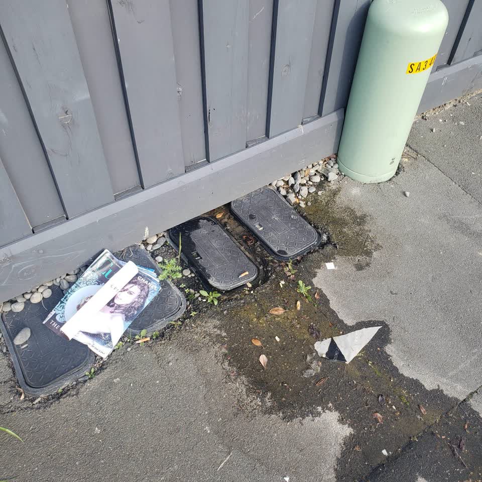 The photograph attached to this water leak report