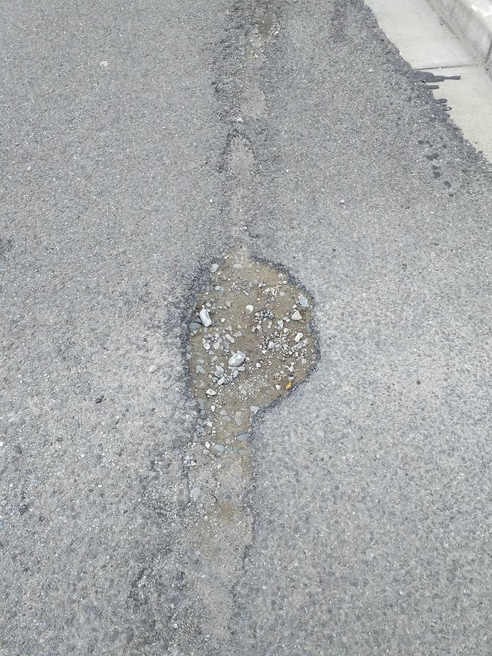 The photograph attached to this roading/streets report