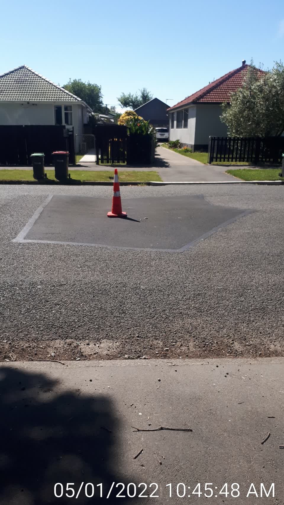 The photograph attached to this water leak report