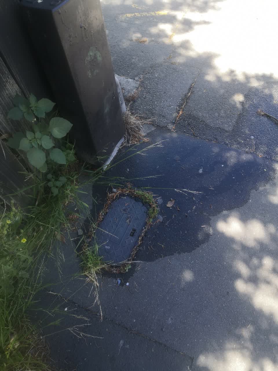The photograph attached to this water leak report