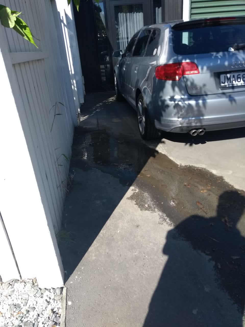 The photograph attached to this water leak report
