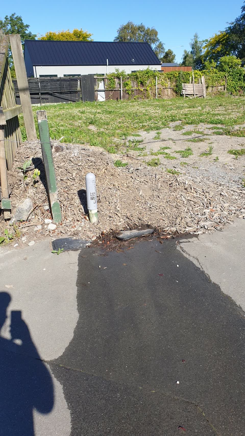 The photograph attached to this water leak report