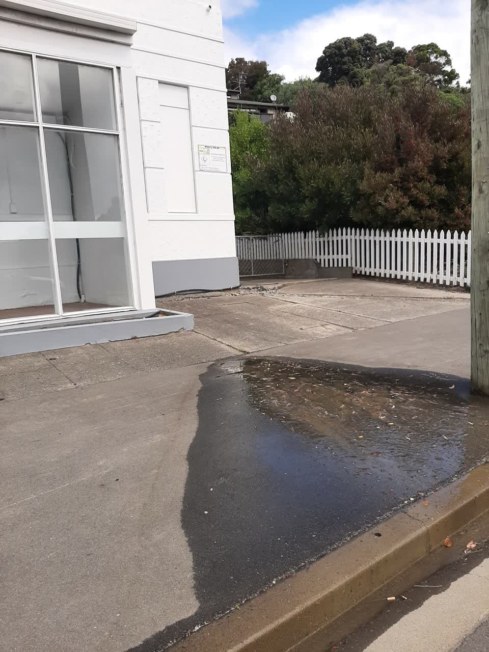 The photograph attached to this water leak report